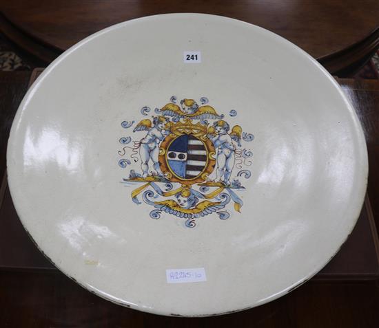 An Italian maiolica charger